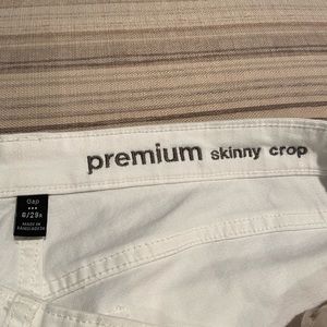 GAP premium skinny crop white jeans